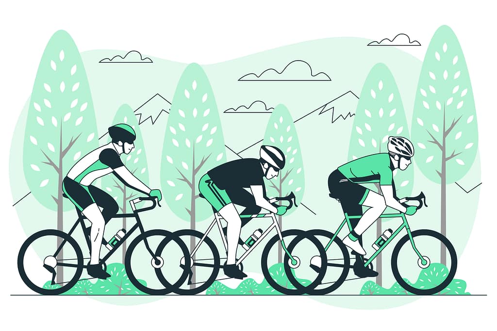 illustration vélo de route