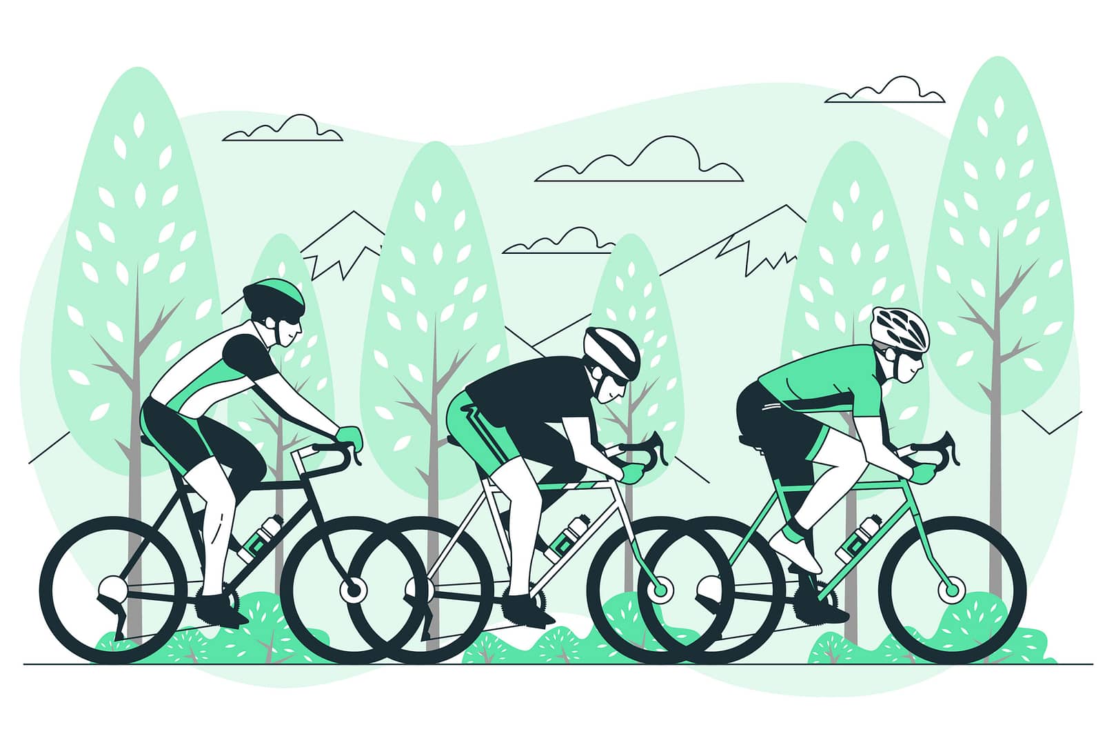 illustration vélo de route